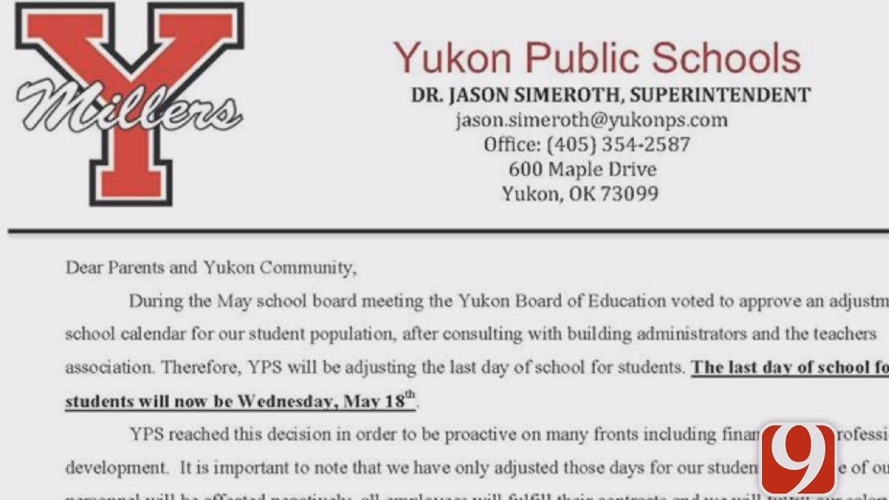Yukon Public Schools To Close Two Days Early