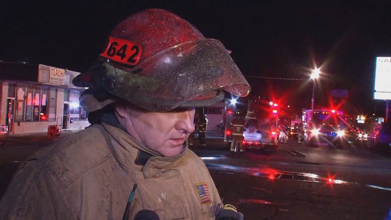 WEB EXTRA: Tulsa Fire Captain Eddie Mangold Talks About The Fire