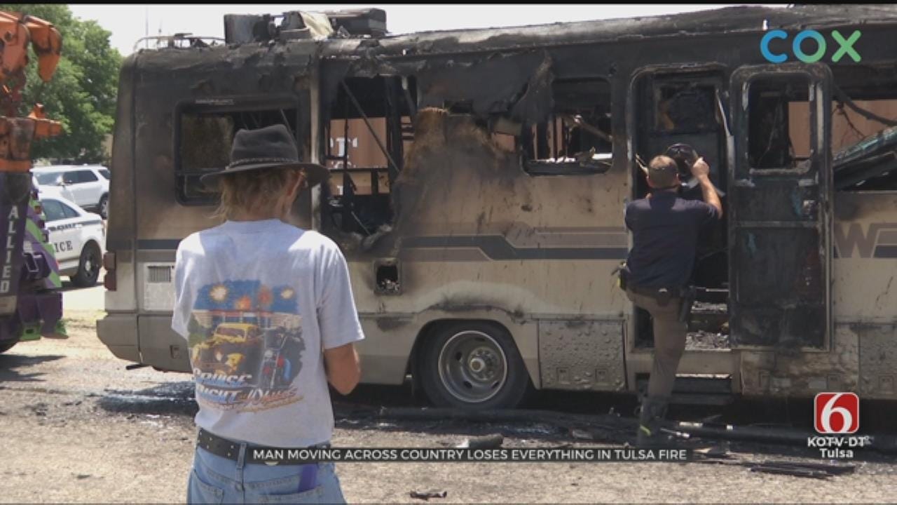 Man Loses Everything After RV Catches Fire In Tulsa