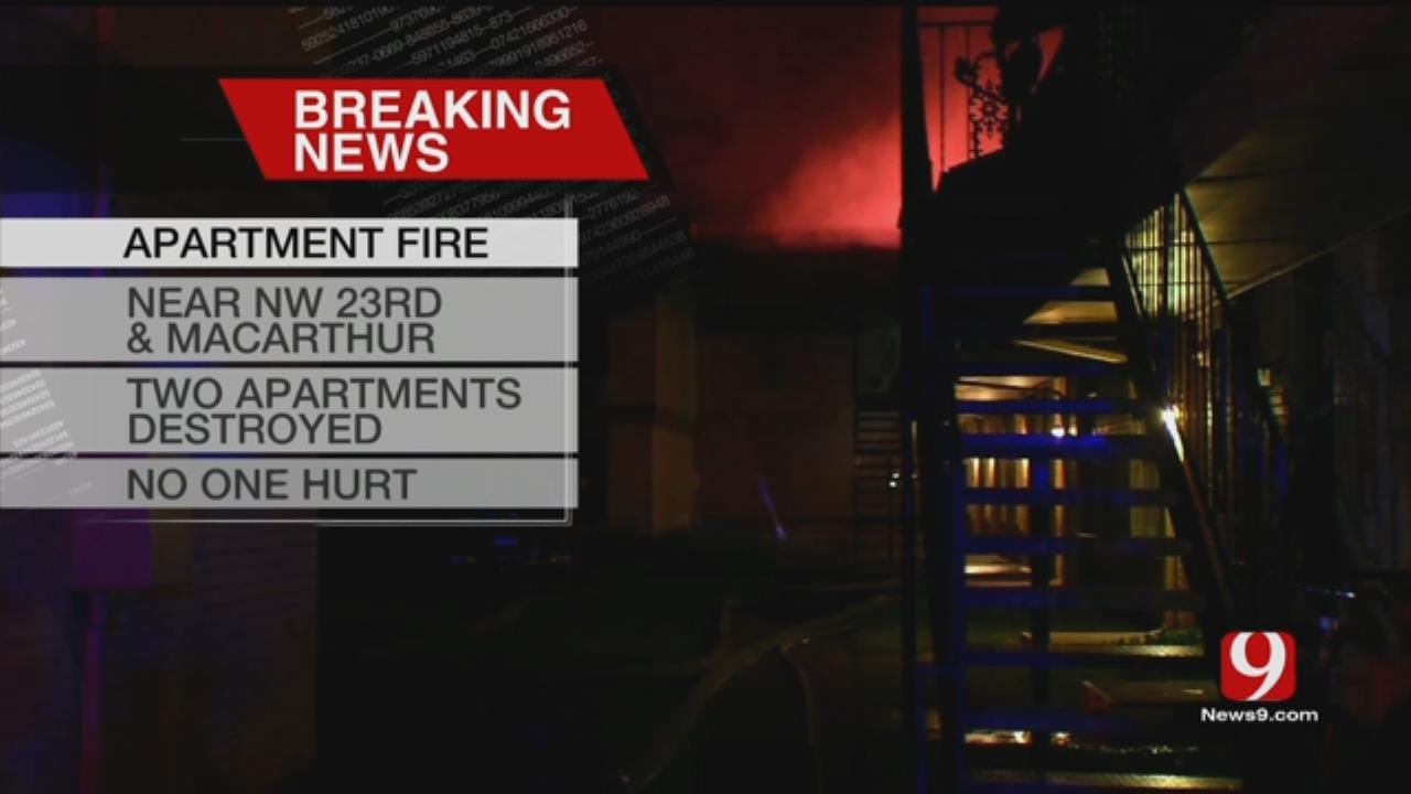 Two Units Destroyed After Apartment Fire In NW OKC
