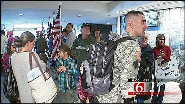 Wounded Tulsa Soldier Returns Home For The Holidays
