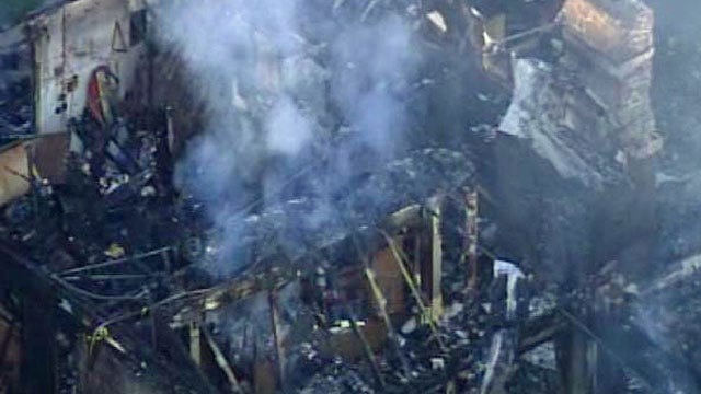 WEB EXTRA: Video From Sky News6 Over Jenks Home Fire