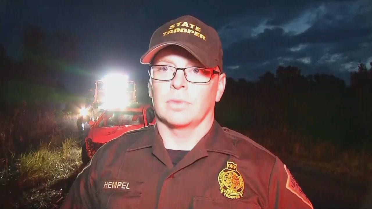 WEB EXTRA: Oklahoma Highway Patrol Trooper Derek Hempel Talks About Crash