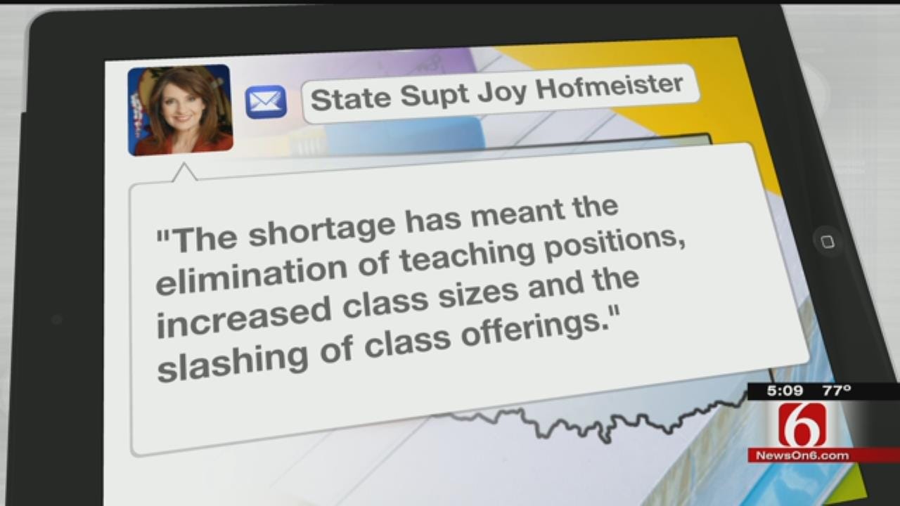 Oklahoma Teacher Shortage Significantly Worse, Hofmeister States