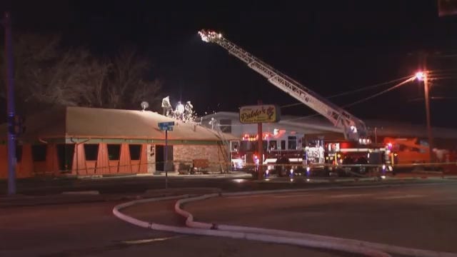 WEB EXTRA: Video From Scene Of Sapulpa Restaurant Fire