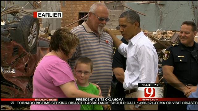 President Obama Tours Moore Tornado Damage