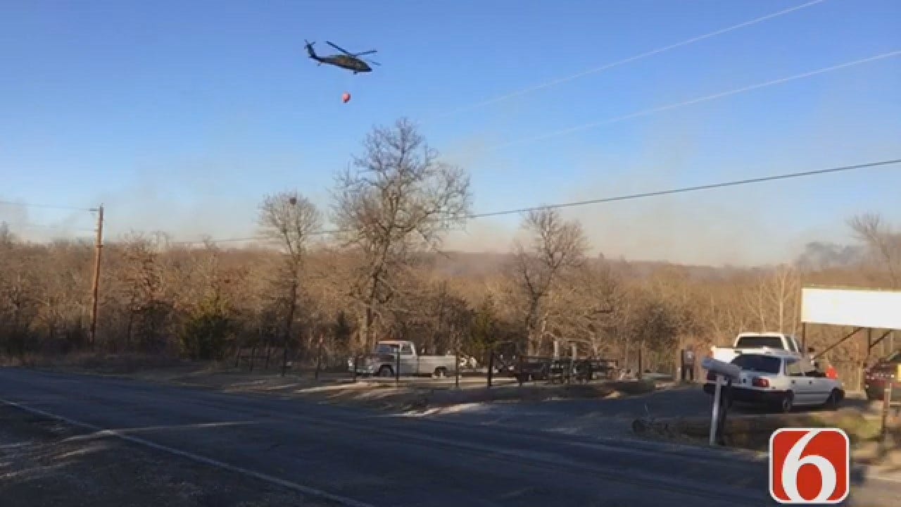 Emory Bryan: Black Hawk Helicopter, Firefighters Contain Tulsa County Wildfire