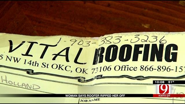 OKC Woman Says Roofer Ripped Her Off