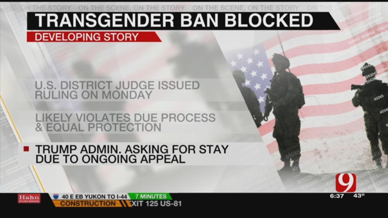 Local Transgender Veteran Talks About Military Ban Being Blocked