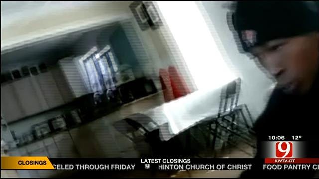 OKC Home Invasion Suspect Caught On Camera