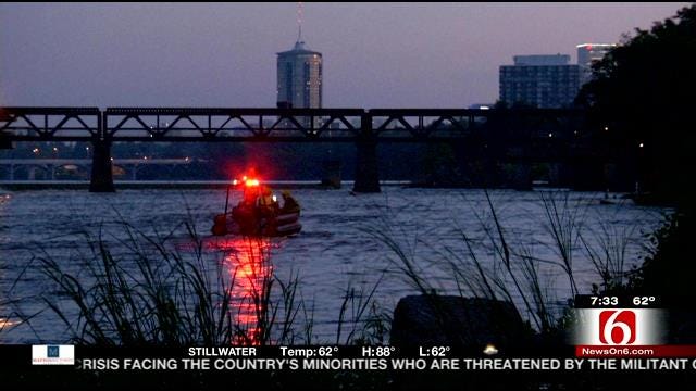 Rescue Team Pulls Stranded Swimmer From Arkansas River