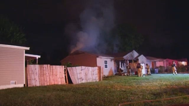 WEB EXTRA: Video From Scene Of North Tulsa House Fire