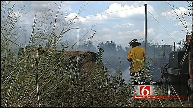 Downed Power Line Ignites More Than 150 Hay Bales In Sperry