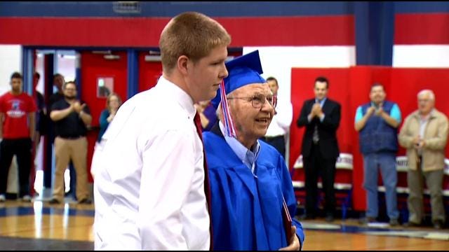 Bixby World War II Vet Receives High School Diploma At 85