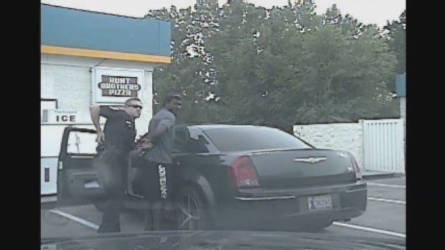 WEB EXTRA: Video Of Blackmon Arrest From Edmond Police Dash Cam
