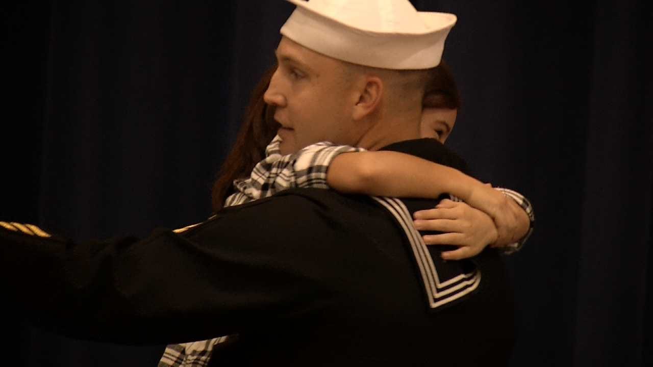 Cleveland Kids Surprised At School By Navy Dad