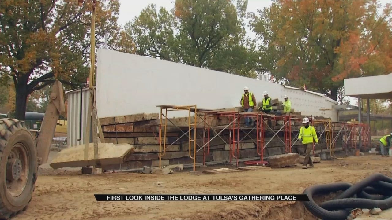Tulsa's Gathering Place Lodge Closer To Completion