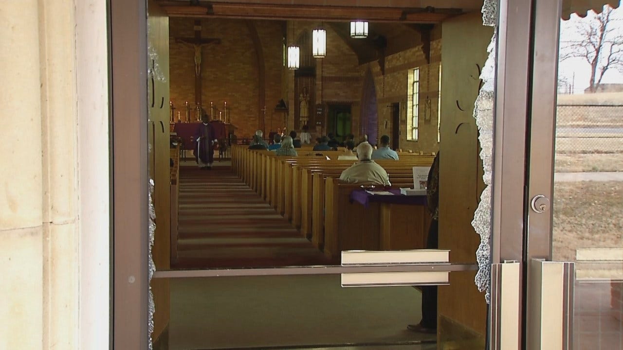 WEB EXTRA: Video Of Tulsa Church Vandalism