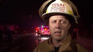WEB EXTRA: Tulsa Fire District Chief Eddie Bell Talks About House Fire