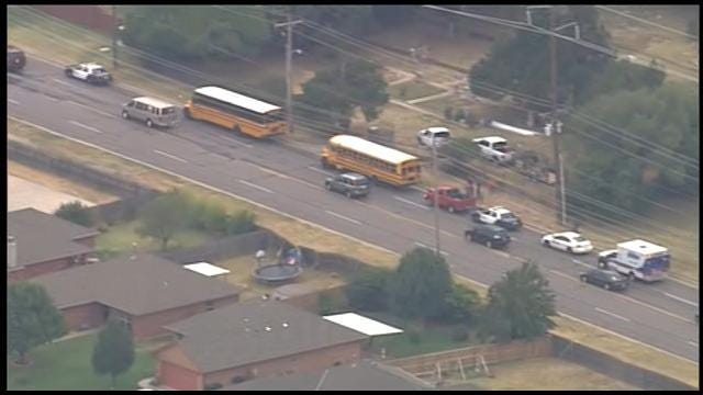WEB EXTRA: SkyNews 9 Flies Over School Bus Accident In NW OKC