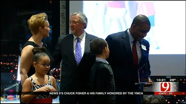 News 9's Chuck Fisher, Family Honored By Northside YMCA