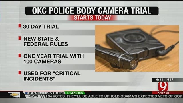 OKC Police Officers Begin Body Camera Trial