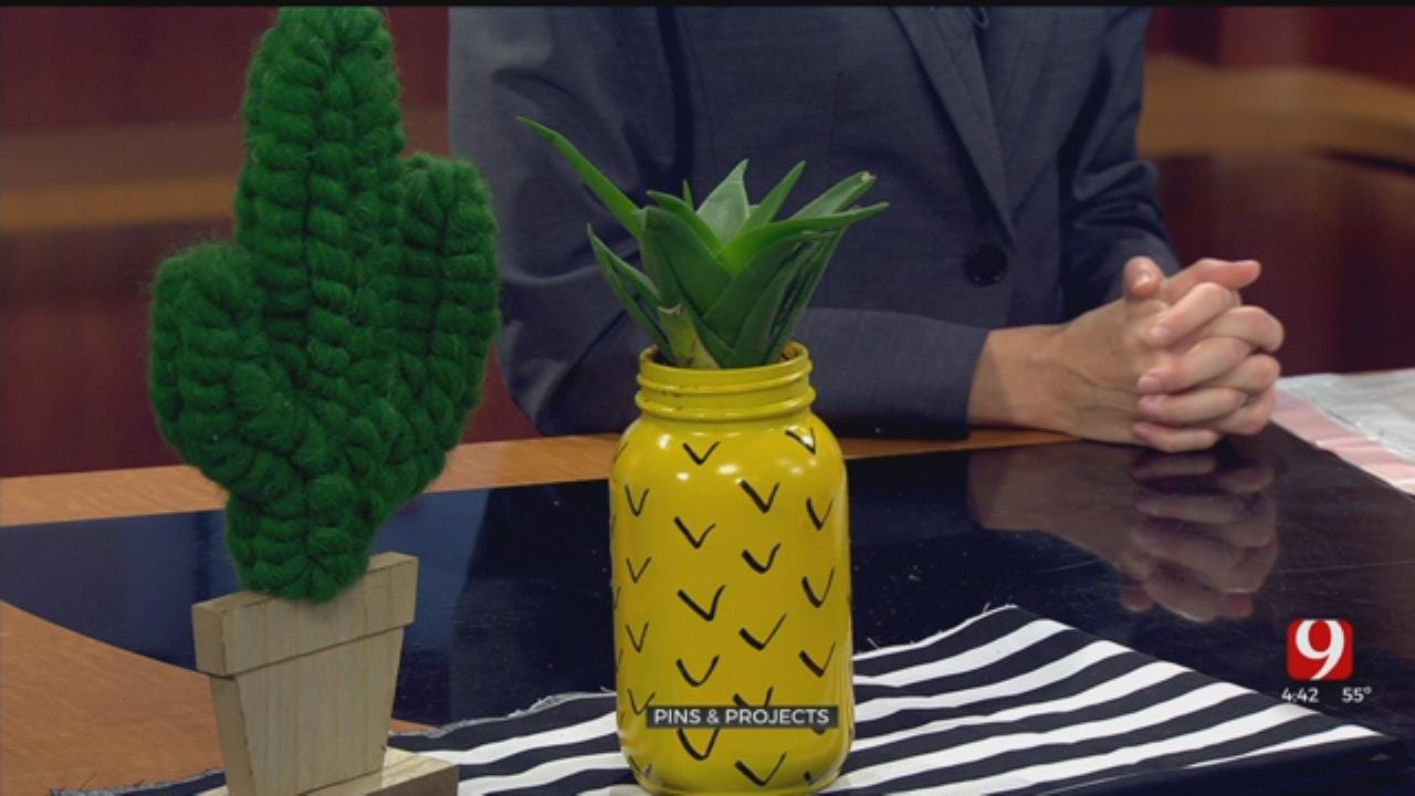 Pins & Projects: Pineapple Succulent Jar