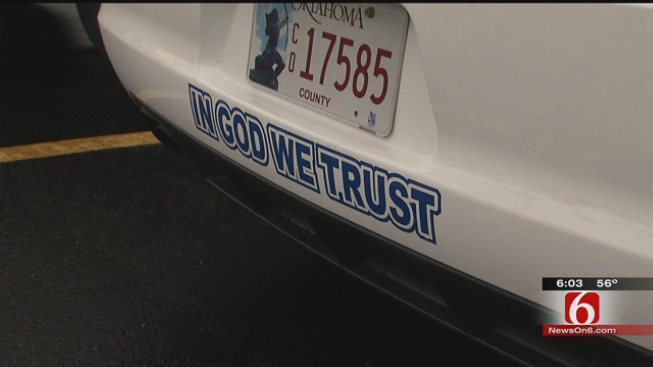 'In God We Trust' Decals Patriotic, Not Religious Creek County Sheriff Says