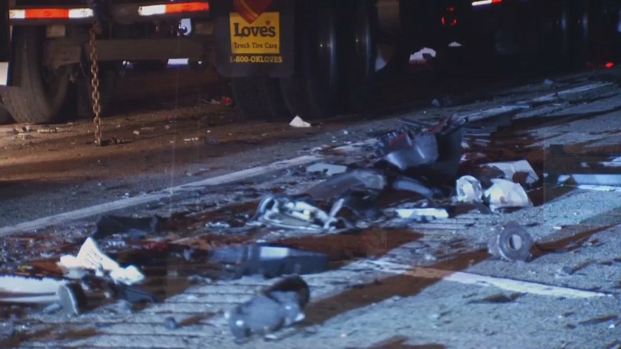 WEB EXTRA: Video From Scene Of Will Rogers Turnpike Crash Near Vinita