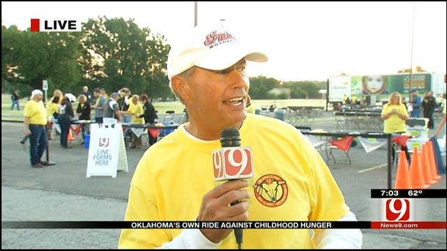 News 9's Stan Miller, Motorcyclists Ride To Benefit Childhood Hunger