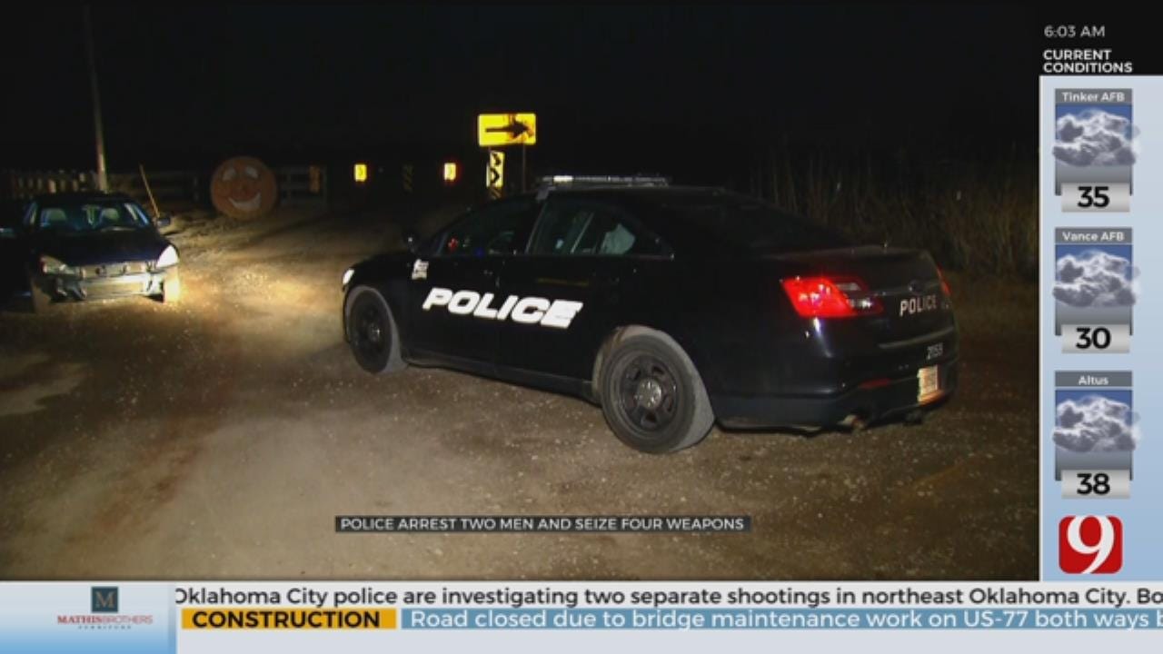 Police Arrest 2 Men, Seize 4 Weapons Near Yukon