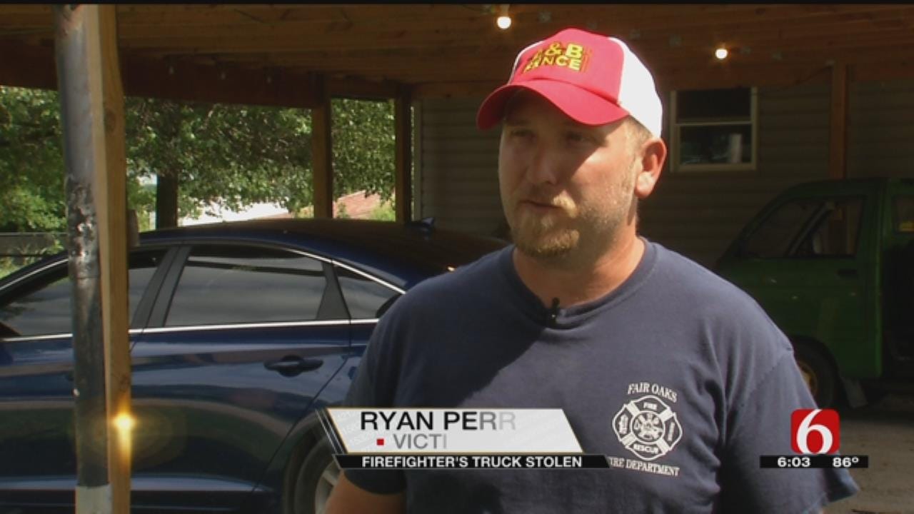 Volunteer Firefighter Says Someone Stole His Truck And Supplies