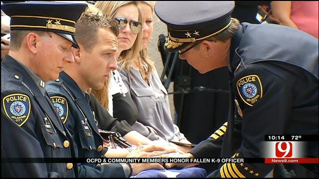OCPD, Community Members Honor Fallen K-9 Officer