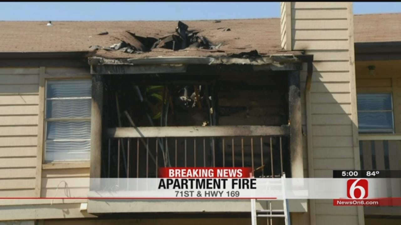 Tulsa Fire Department Battles Apartment Fire