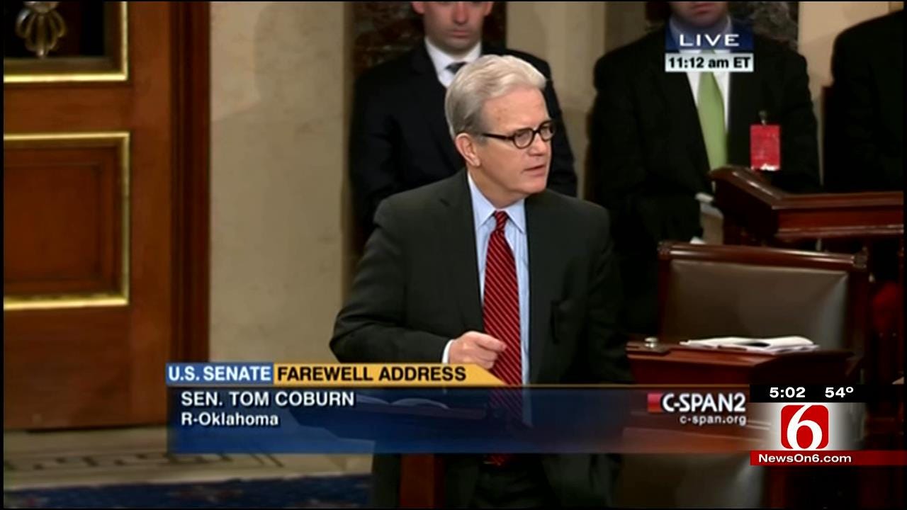 U.S. Sen. Coburn Gives Emotional Farewell Address To Senate