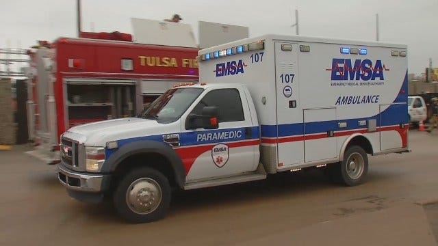 WEB EXTRA: Video From Scene Of Rescue Of Injured PSO Worker At Tulsa Substation