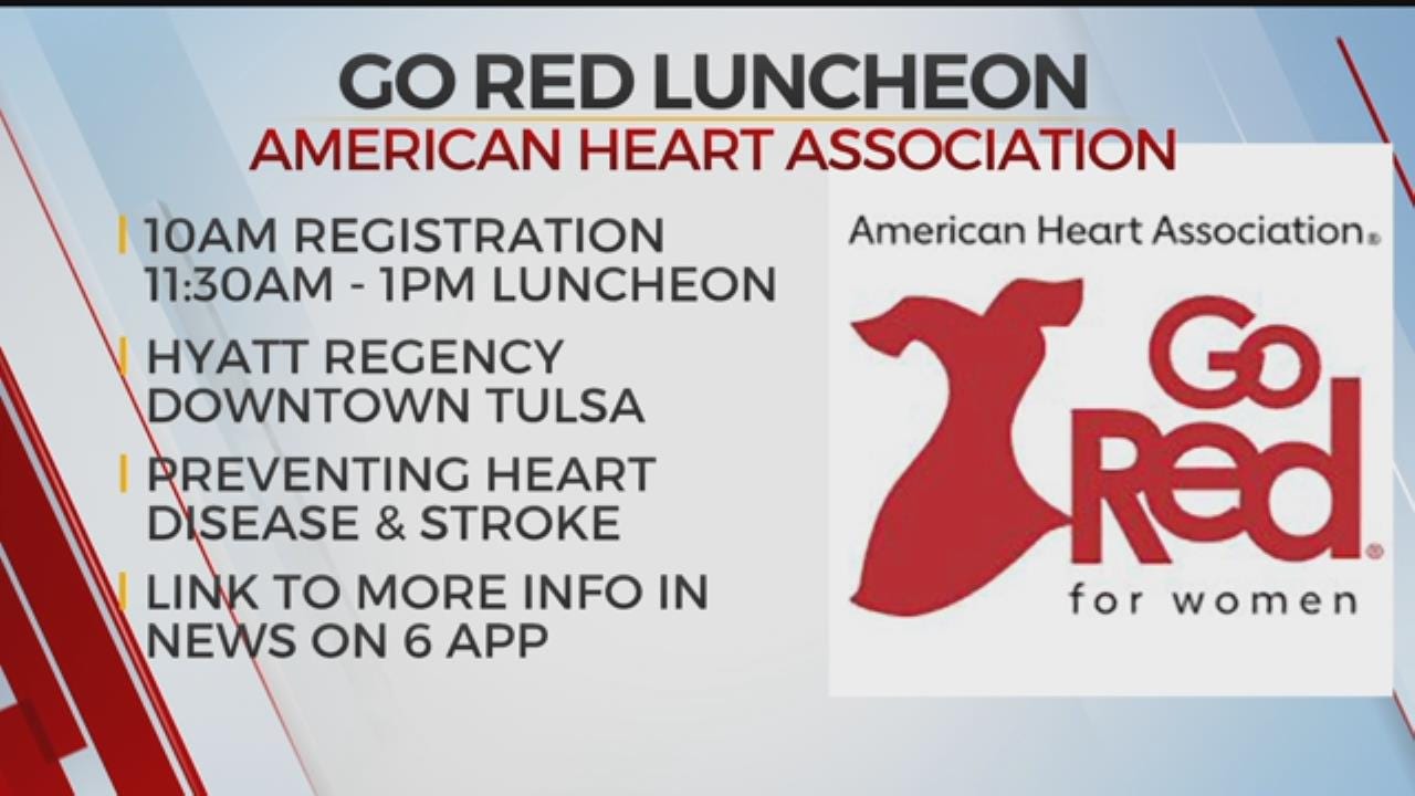 Tulsa 'Go Red For Women' Luncheon Set For Friday, May 10