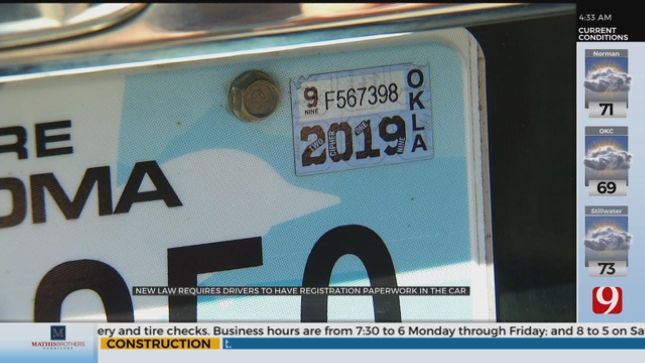 New Law Requires Drivers To Have Registration Paperwork In The Car