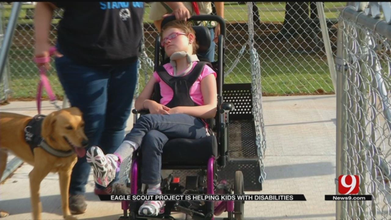 Boy Scout Puts Wheelchair Swing In Mustang