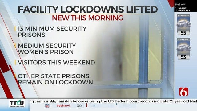 DOC Lifts Lockdown At Some Oklahoma Prisons & Facilities