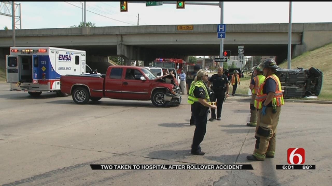 Two Vehicles Involved In Rollover Crash In Tulsa