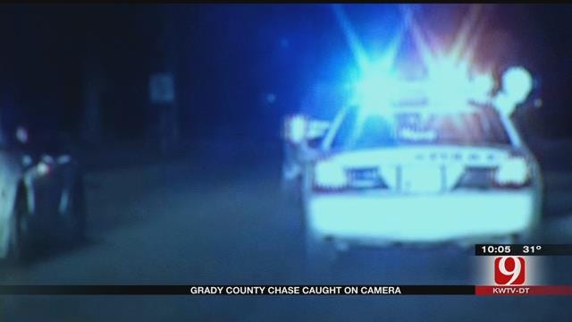 Dash Cam Video Captures Grady County Police Chase