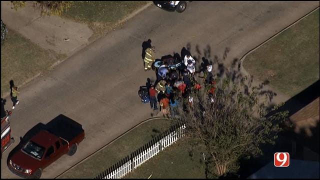 WEB EXTRA: SkyNews 9 Flies Over Auto-Ped Involving Child In SW OKC