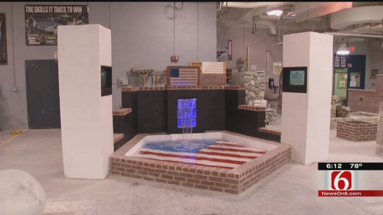 Tulsa Tech Students Build 9/11 Tribute Wall