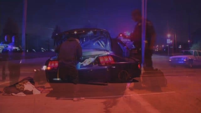 WEB EXTRA: Video From Scene At End Of Tulsa Stolen Car Chase