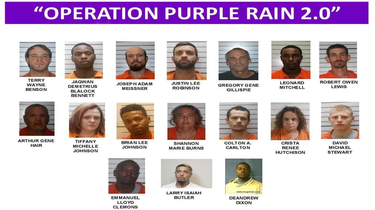 Operation Purple Rain Nets More Than 30 Arrests In Eastern Oklahoma