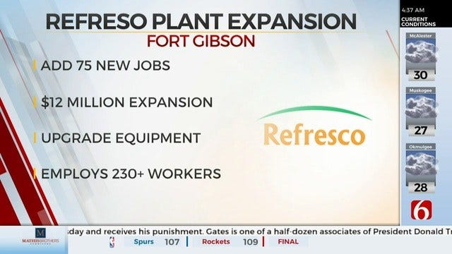 Refresco Announces $12 Million Expansion At Muskogee Co. Location