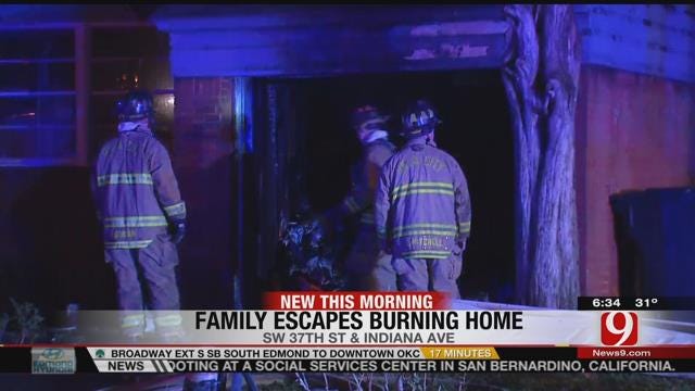 OKC Family Escapes Early Morning House Fire