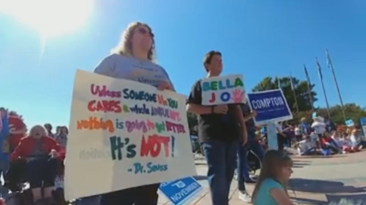 WATCH: Oklahoma's Teachers Rally At State Capitol