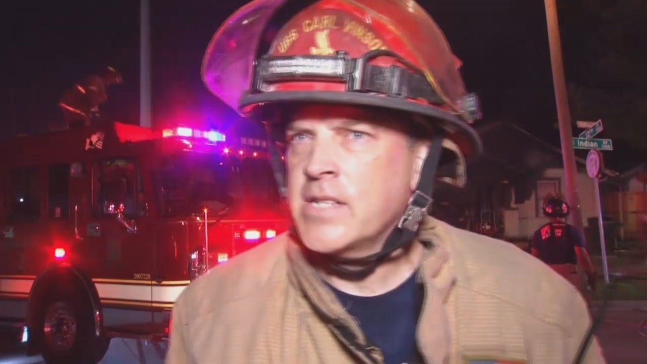 WEB EXTRA: Tulsa Fire Captain Mike Burgess Talks About Fire, Injured Firefighter